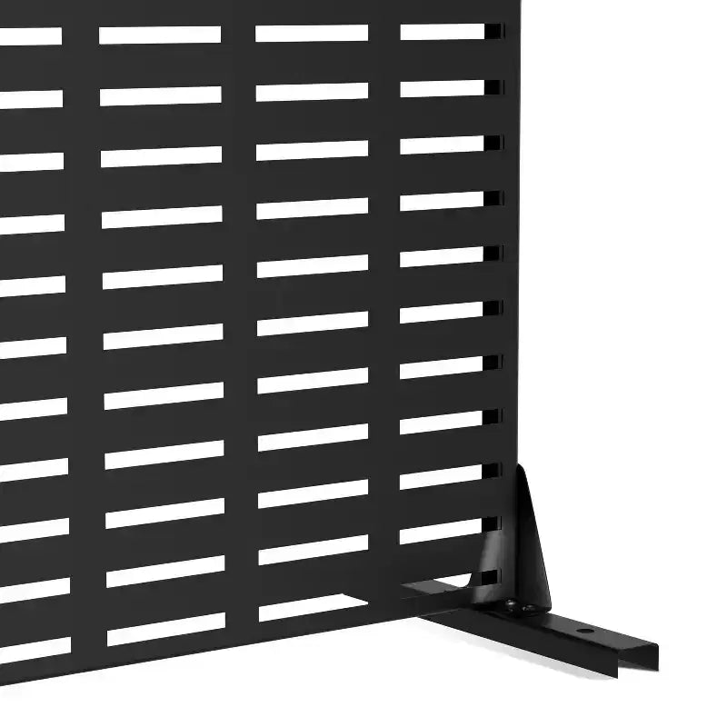 MAYEERTY Room Divider Screen Abraham Grid White Galvanized Sheet 72x47x16in 3-Piece Set 3-Piece Set