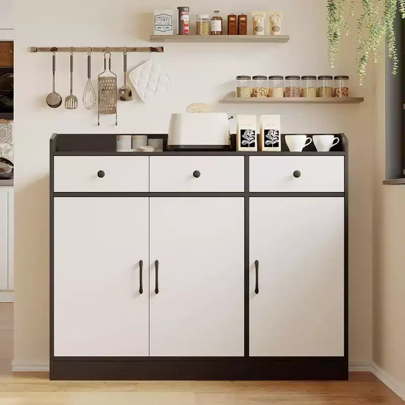 Acekool 42.5 Sideboard Buffet Cabinet with Adjustable Shelves, Wooden Kitchen Storage,Modern Coffee Bar & Dining Room Console Table