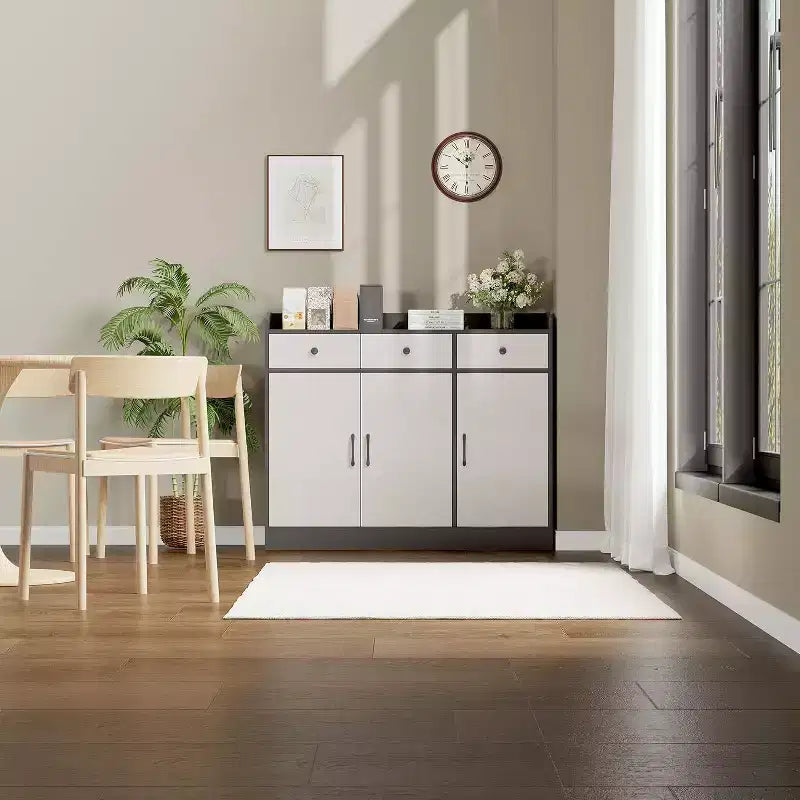 Acekool 42.5 Sideboard Buffet Cabinet with Adjustable Shelves, Wooden Kitchen Storage,Modern Coffee Bar & Dining Room Console Table