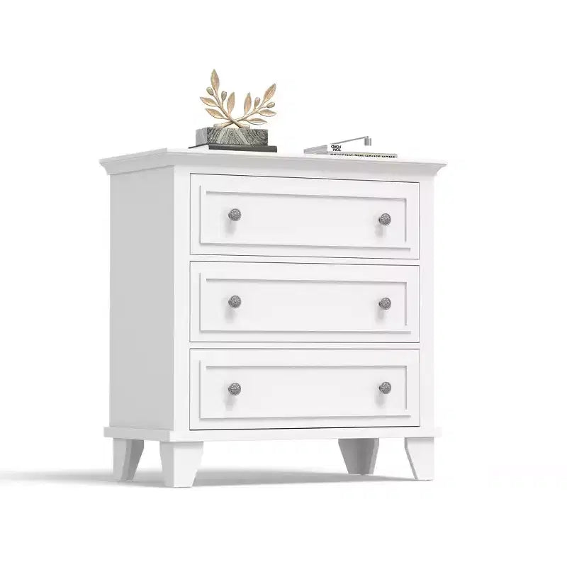 Black 3 Drawer Dresser for Bedroom, Wide Chest of Drawers with Vintage Handle, Modern Wood Dresser Wide Nightstand Cabinet for Living Room