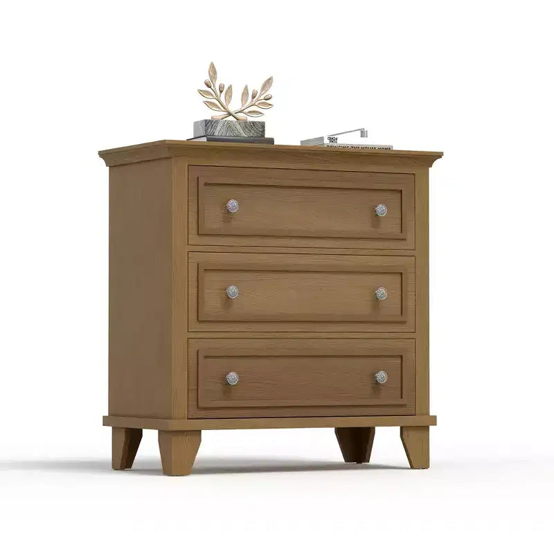 Black 3 Drawer Dresser for Bedroom, Wide Chest of Drawers with Vintage Handle, Modern Wood Dresser Wide Nightstand Cabinet for Living Room