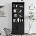 MAYEERTY Freestanding Storage Cabinet Wooden Decorative Cabinets for Home, Office, Small Space, Black, 49*31*16in