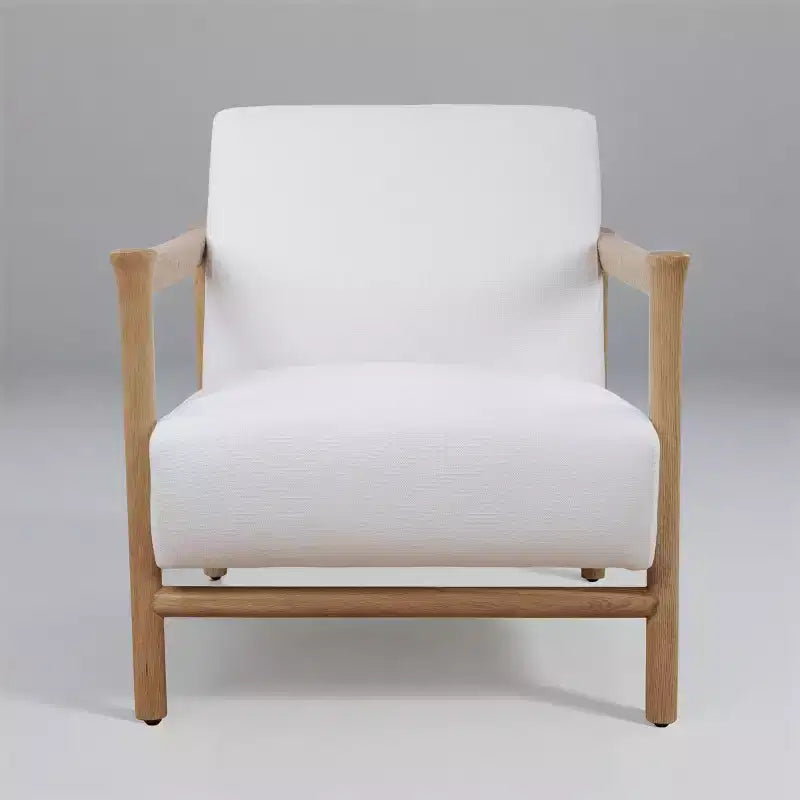 Art Leon Wood and Fabric Accent Chair
