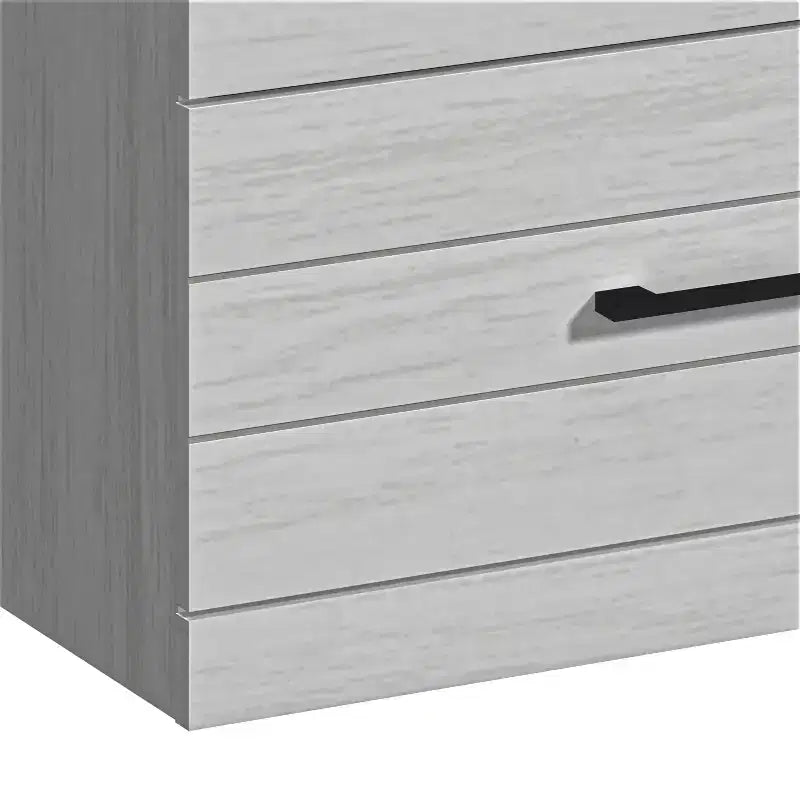 Galano Hamsper 6 Drawer Dresser (Interlock) - Pearl White Oak