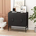 GDFStudio Ember 31.5 Modern Wooden Storage Cabinet with 2 Doors and Adjustable Shelf