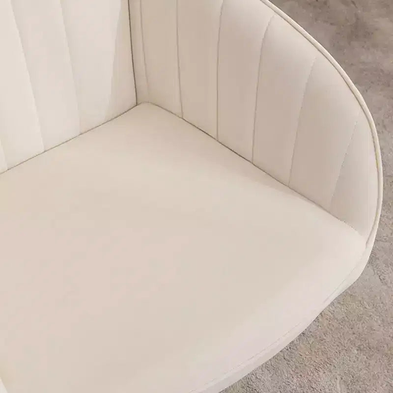 Okak Height-Adjustable Office Chair with Golden Metal Base, Computer Chair with Wheels and Backrest, Comfy Chair for Office, Home
