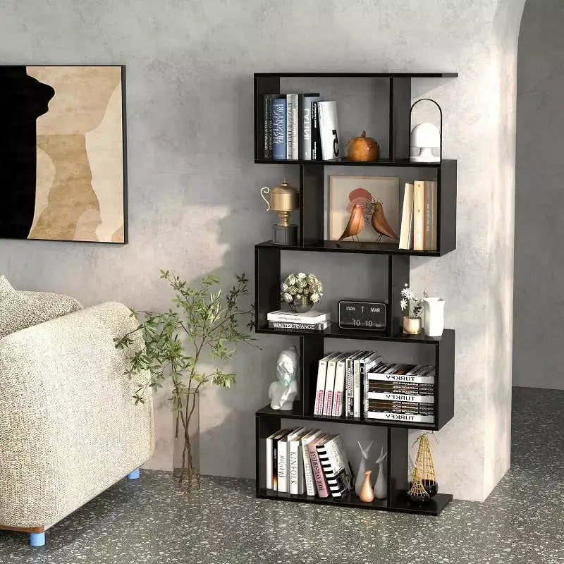 Okak Modern Cube Storage Organizer with 2/3/5-layer, Bookshelf with Minimalist design, Bookcase for Living Room, Office, Bedroom