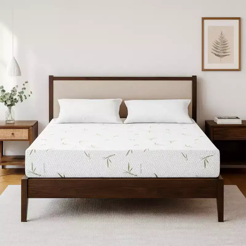 Gel Foam Bed 8 10 Inch Medium Firm Memory Foam Mattress with Cooling Technology Washable Bamboo Cover CertiPUR-US Certified