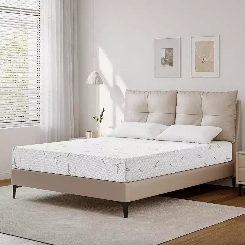 Gel Foam Bed 8 10 Inch Medium Firm Memory Foam Mattress with Cooling Technology Washable Bamboo Cover CertiPUR-US Certified