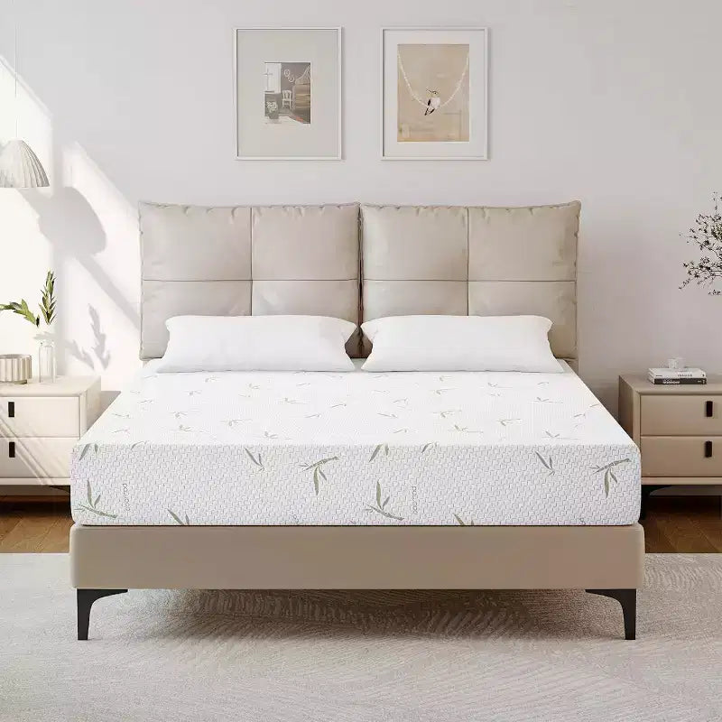 Gel Foam Bed 8 10 Inch Medium Firm Memory Foam Mattress with Cooling Technology Washable Bamboo Cover CertiPUR-US Certified