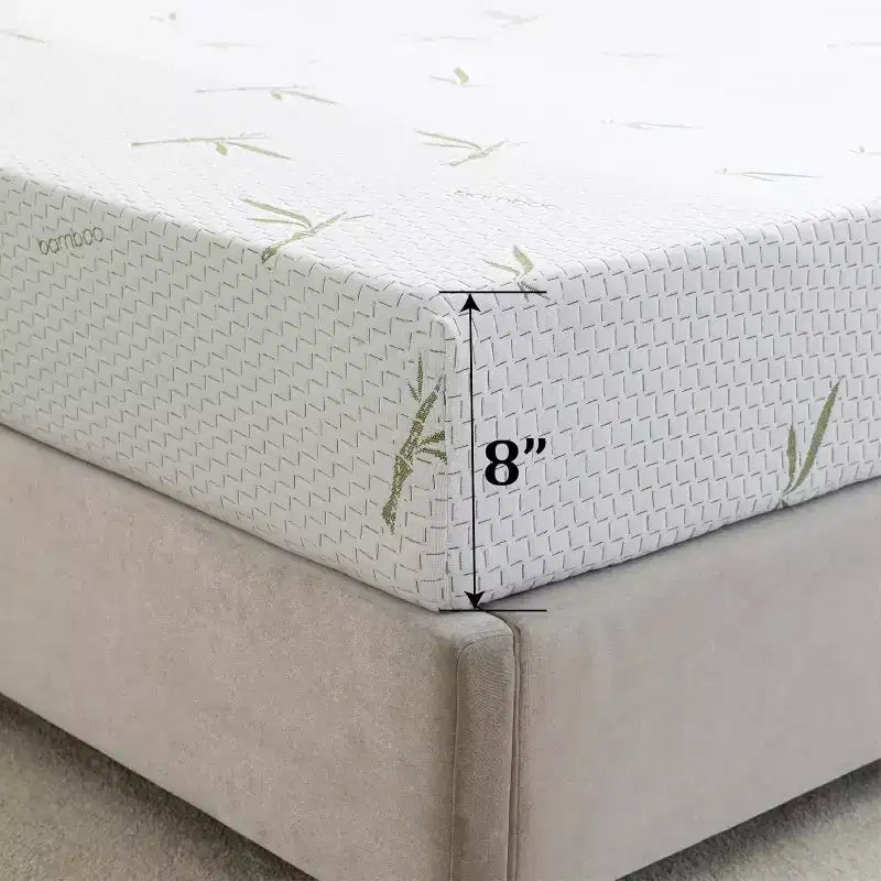 Gel Foam Bed 8 10 Inch Medium Firm Memory Foam Mattress with Cooling Technology Washable Bamboo Cover CertiPUR-US Certified