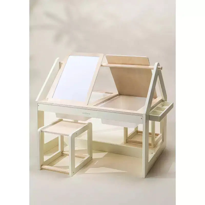 Coco Village - Multifunction Wooden Art & Sensory Table W/ Stools