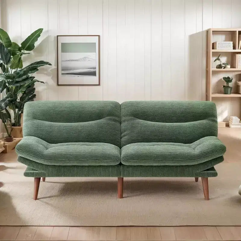 Futon Sofa Bed, Futon Couch Adjustable Backrest Armrests