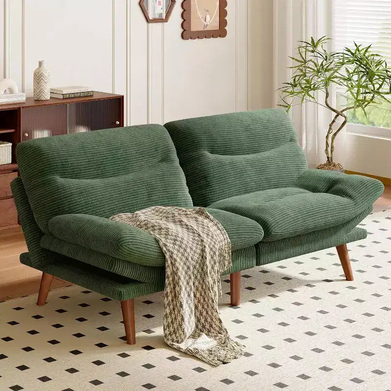 Futon Sofa Bed, Futon Couch Adjustable Backrest Armrests