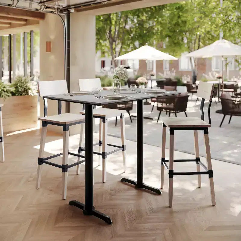 Flash Furniture Acadia Tabletop with TopGuard HPL Technology and Bar Height Base
