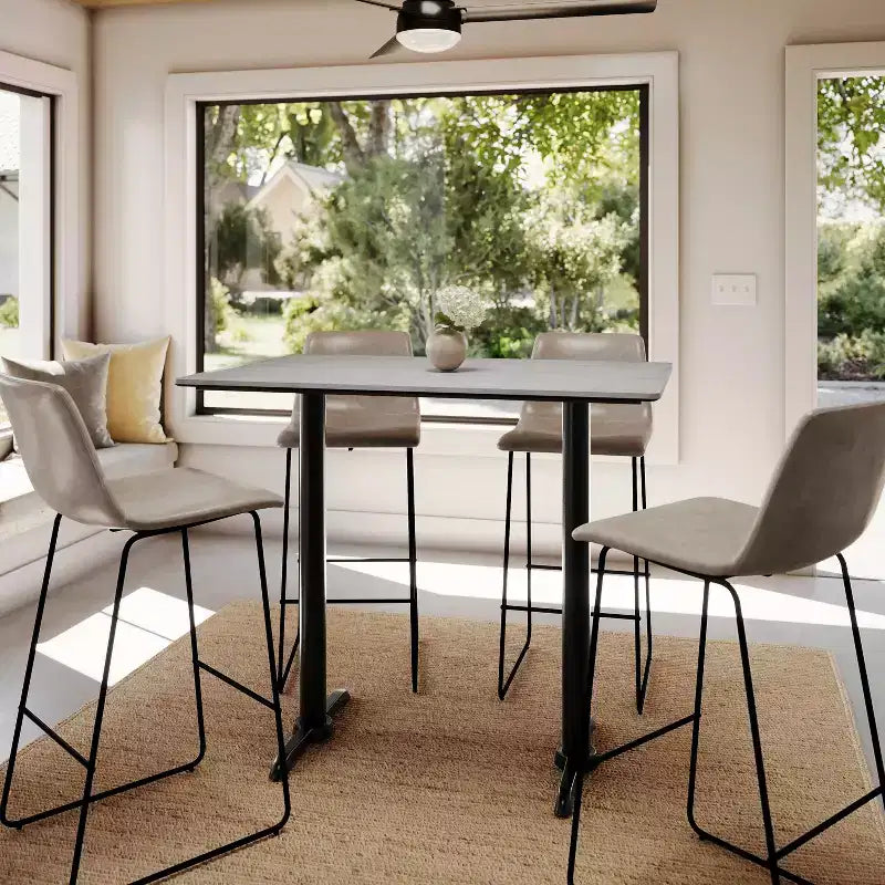 Flash Furniture Acadia Tabletop with TopGuard HPL Technology and Bar Height Base