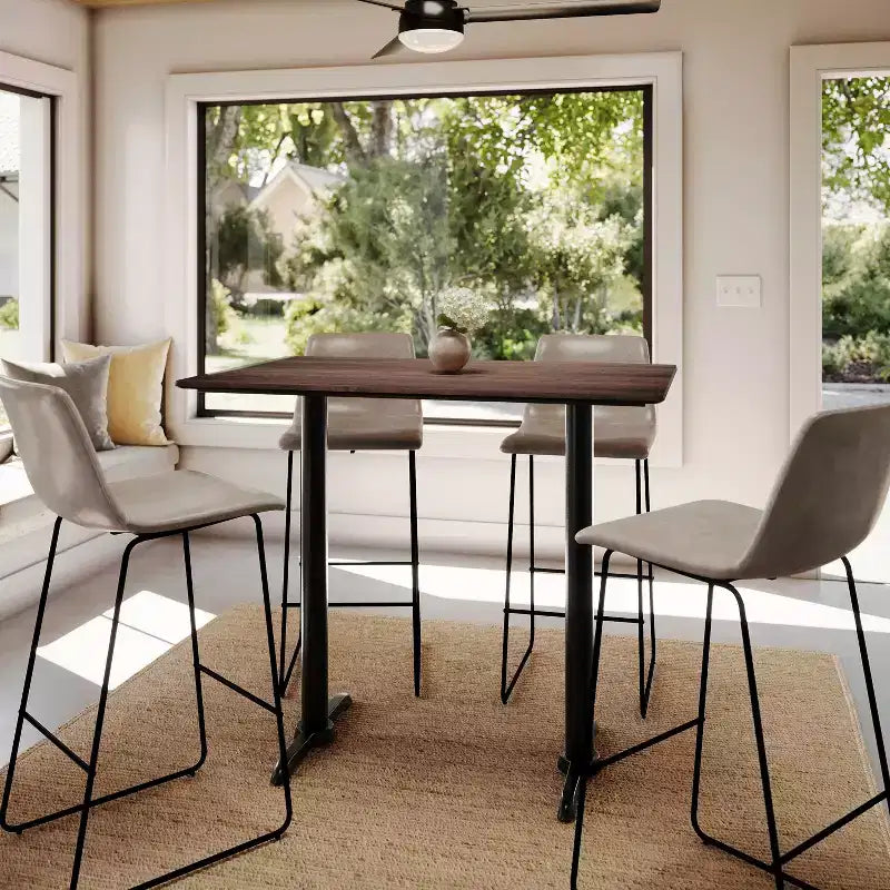 Flash Furniture Acadia Tabletop with TopGuard HPL Technology and Bar Height Base