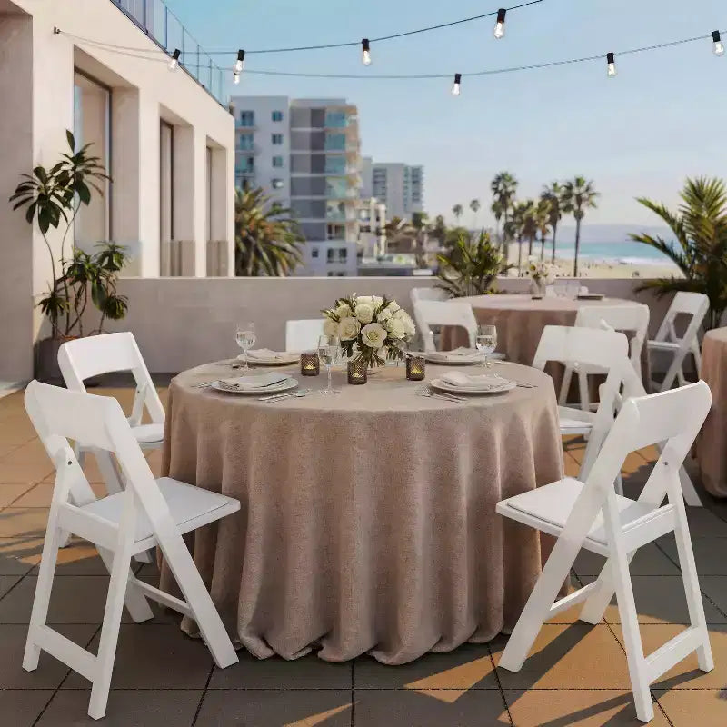 Flash Furniture Hercules Tucker Lightweight Foldable Chair with Removable Vinyl Padded Seat for Indoor Outdoor Use