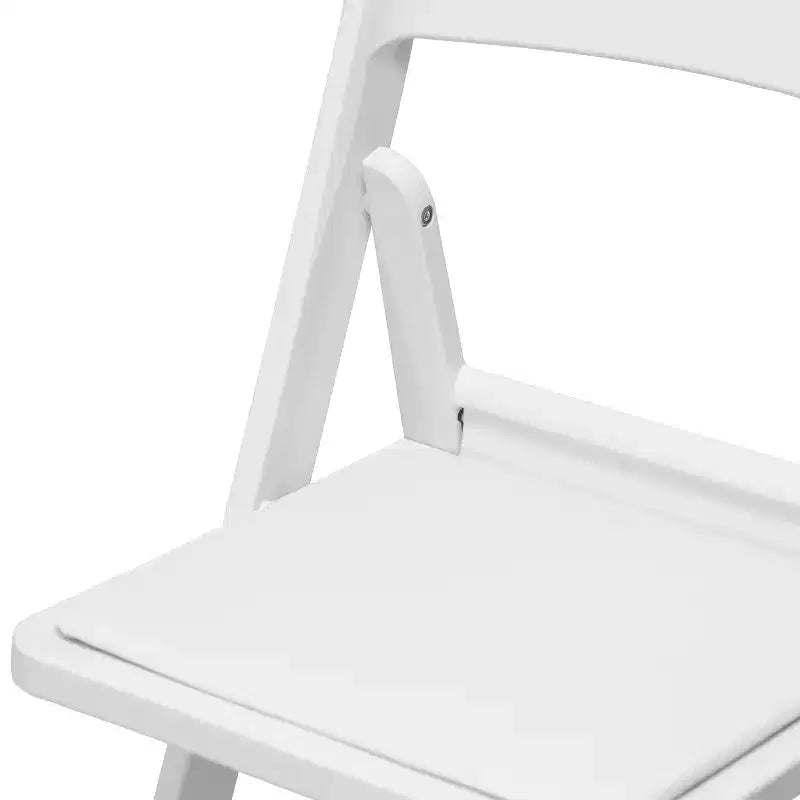 Flash Furniture Hercules Tucker Lightweight Foldable Chair with Removable Vinyl Padded Seat for Indoor Outdoor Use