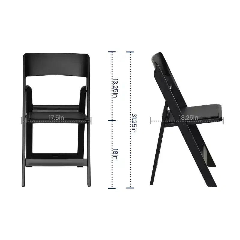 Flash Furniture Hercules Tucker Lightweight Foldable Chair with Removable Vinyl Padded Seat for Indoor Outdoor Use
