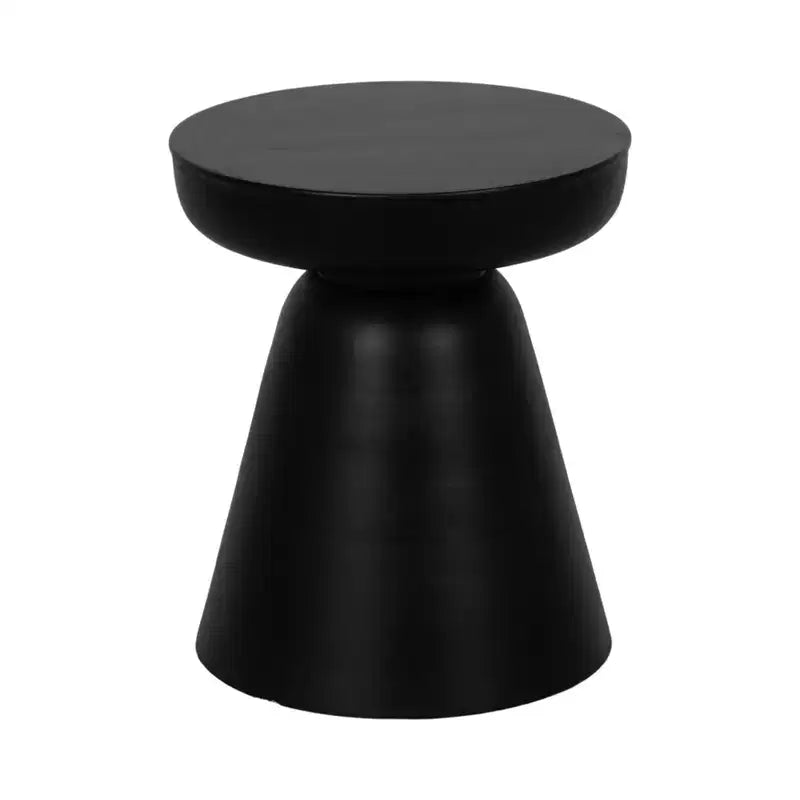 Natural Wood Round Side End Table for Living Room Decor - Handcrafted Accent Table with Pedestal Base