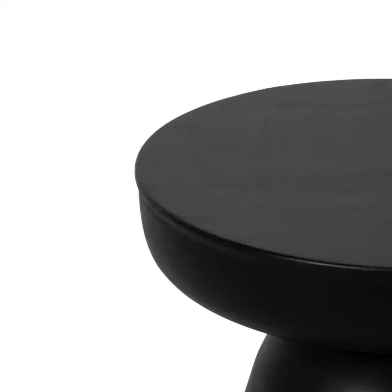 Natural Wood Round Side End Table for Living Room Decor - Handcrafted Accent Table with Pedestal Base
