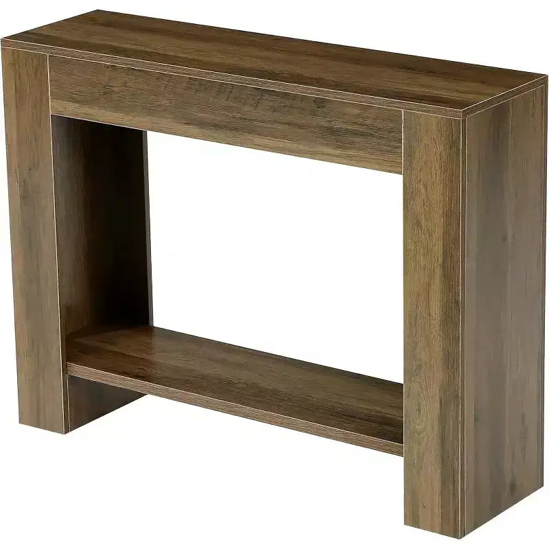 Lantine 41.3'' Farmhouse Wooden Console Table, 2-Tier Entryway Table with Storage, Narrow Sofa Table Behind Couch for Living Room, Hallway
