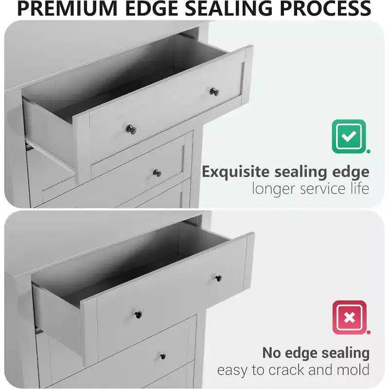 6 Drawers Dresser for Bedroom, Modern Wood Storage Chest, Storage Organizer, for Living Room, Entryway
