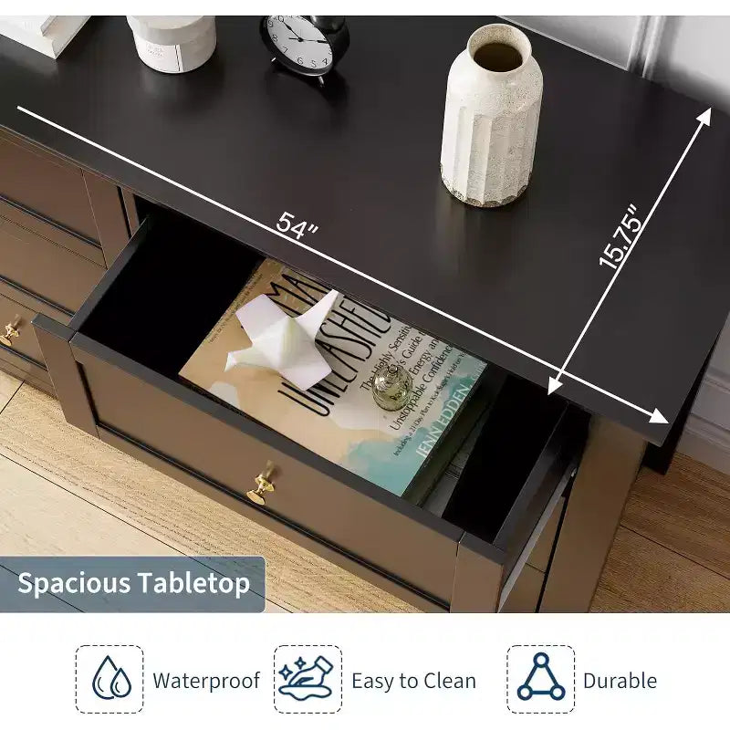 6 Drawers Dresser for Bedroom, Modern Wood Storage Chest, Storage Organizer, for Living Room, Entryway
