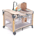 JOYMOR 7 in 1 Bedside Bassinet with Changing Table, All in One Nursery Center, Bedside Sleeper with Mattress, Sheet, Canopy