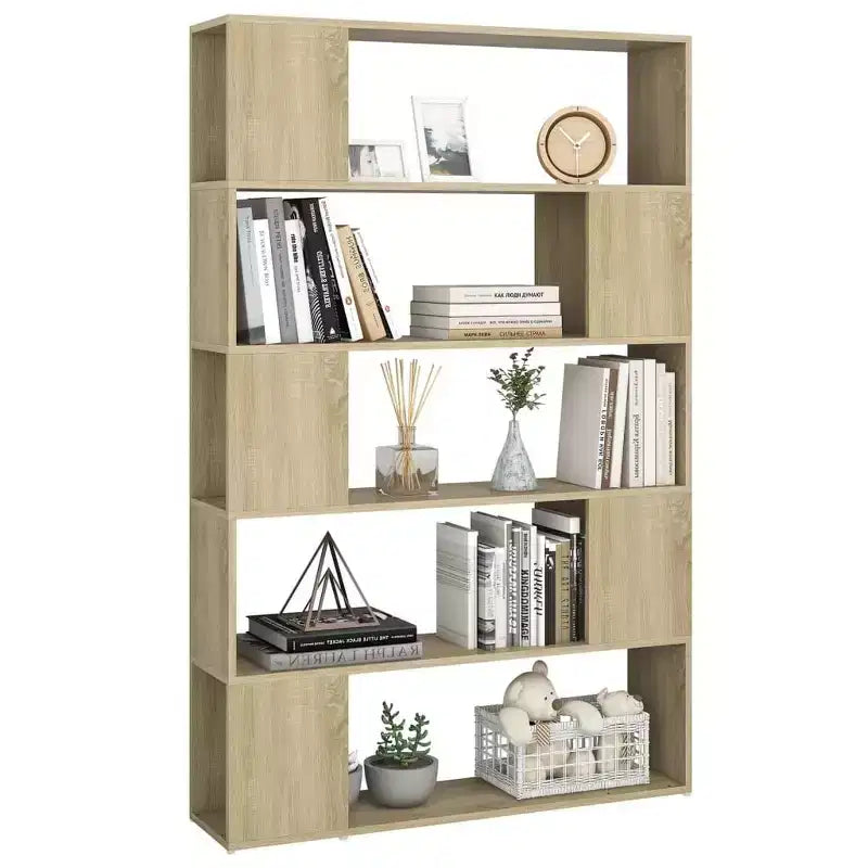 vidaXL Book Cabinet Room Divider Sonoma Oak Engineered Wood Medium